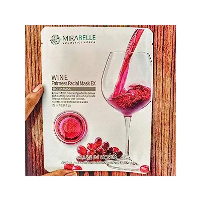 Mirabelle: Wine Facial Sheet Mask - 25ml