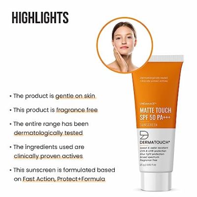 Dermatouch: Matte Touch SPF 50 PA+++ Sunscreen - 25gm