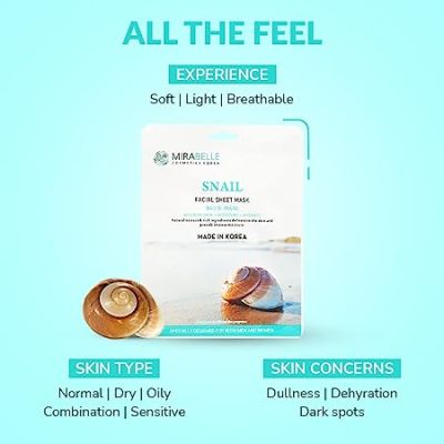 Mirabelle: Snail Facial Sheet Mask - 25ml
