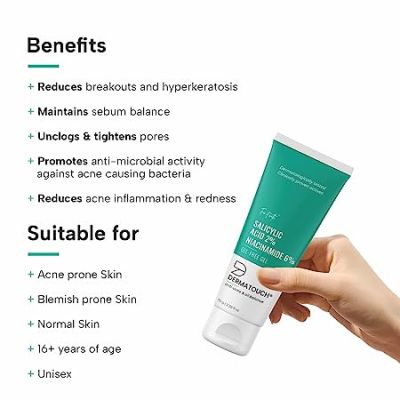 Dermatouch: Salicylic Acid 2% Niacinamide 6% Anti-Acne Oil Free Gel - 70gm