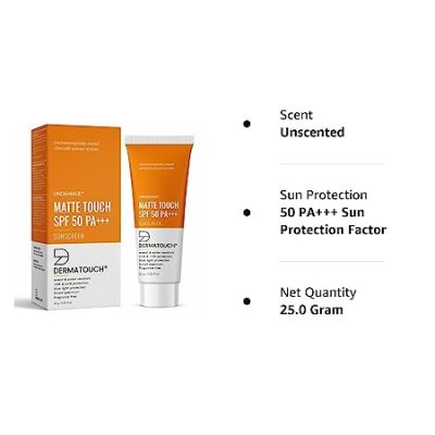 Dermatouch: Matte Touch SPF 50 PA+++ Sunscreen - 25gm