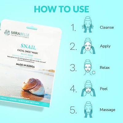 Mirabelle: Snail Facial Sheet Mask - 25ml