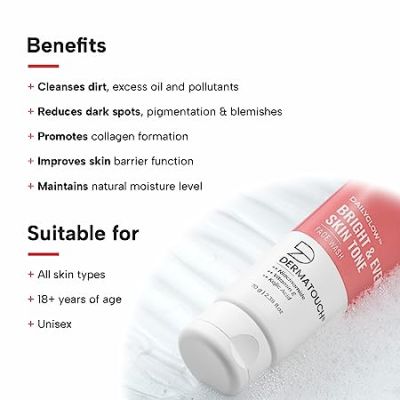 Dermatouch: Dailyglow Bright & Even Skin Tone Face Wash - 70gm