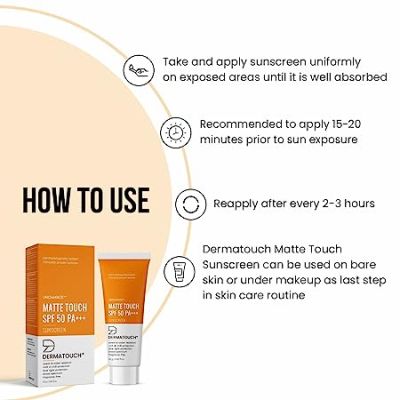 Dermatouch: Matte Touch SPF 50 PA+++ Sunscreen - 25gm