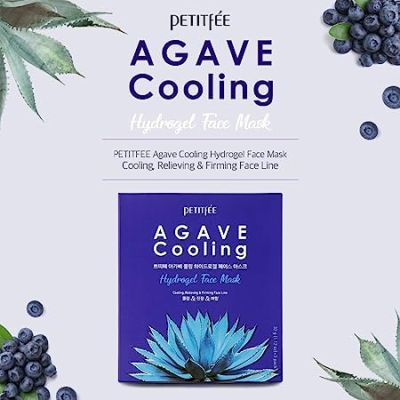 Petitfee: Agave Cooling Hydrogel Face Mask - 160gm (Pack Of 5)