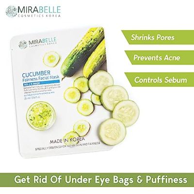Mirabelle: Cucumber Facial Sheet Mask - 25ml