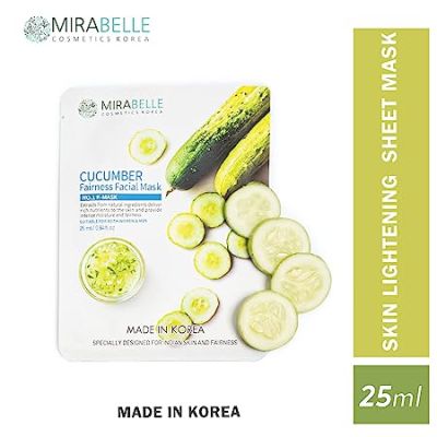 Mirabelle: Cucumber Facial Sheet Mask - 25ml