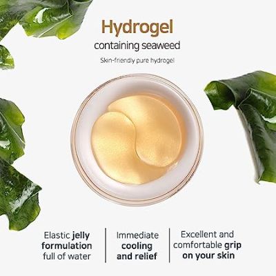 Petitfee: Gold Hydrogel Eye Patch +5 Golden Complex - Pack Of 60 Pieces