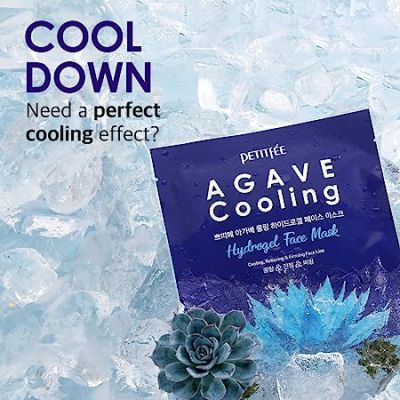 Petitfee: Agave Cooling Hydrogel Face Mask - 160gm (Pack Of 5)