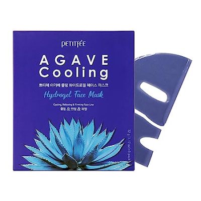 Petitfee: Agave Cooling Hydrogel Face Mask - 160gm (Pack Of 5)