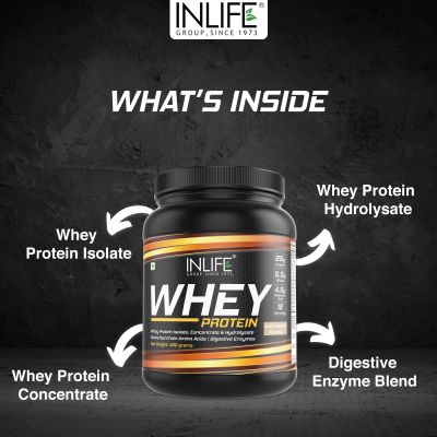 INLIFE: Whey Protein Isolate Concentrate - Cafe Mocha - 400gm