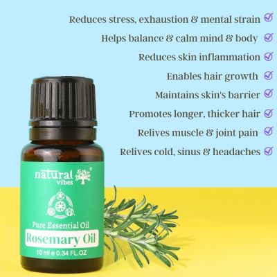 Natural Vibes: Rosemary Pure Essential Oil - 10ml [CLONE]
