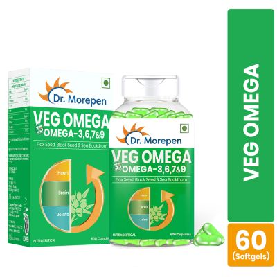 Dr. Morepen: Omega 3 6 7 9 Vegetarian Capsules 500mg - 60 Tablets