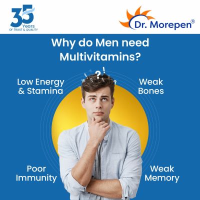 Dr. Morepen: Gokshura and Multivitamins For Men - Improves Men's Performance & Strength - 120 Tablets