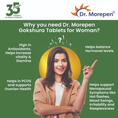 Dr. Morepen: Gokshura and Multivitamins For Men - Improves Men's Performance & Strength - 120 Tablets