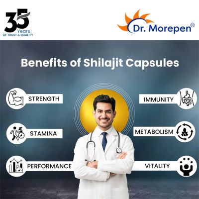 Dr. Morepen: Sexual Wellness Kit with Shilajit Capsules and Testos Boost - Ayurvedic Supplement to improve Stamina & Strength- 60 Capsules Each