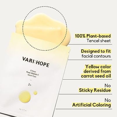 VariHope: 8 Days Brightening Mask With Pure Vitamin C - 5 Sheets