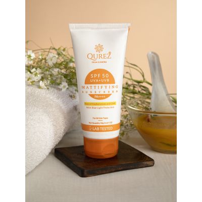 Qurez: Mattifying Sunscreen SPF 50 PA++++ - 50gm