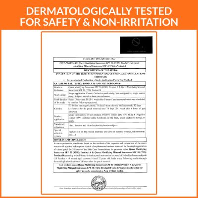Qurez: Mattifying Sunscreen SPF 50 PA++++ - 50gm