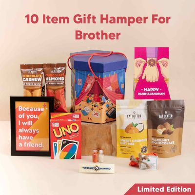 Eat Better: Rakhi Gift Hamper for Brother - 10 Items