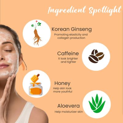 Glamveda: Korean Ginseng & Honey Vitalizing Face Wash - 100ml