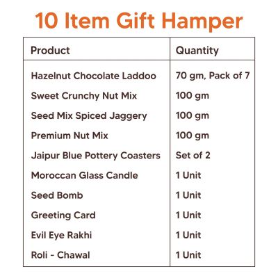 Eat Better: Premium Rakhi Hamper for Brother - 10 Items