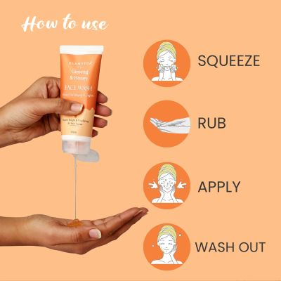 Glamveda: Korean Ginseng & Honey Vitalizing Face Wash - 100ml
