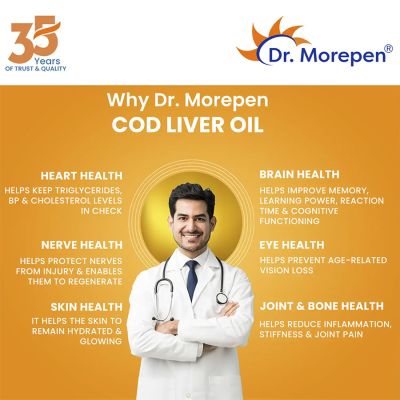 Dr. Morepen: COD Liver Oil Capsules - 100 Capsules