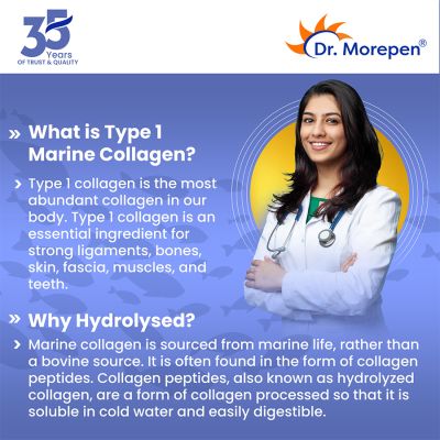 Dr. Morepen: Marine Skin Collagen Protein Pineapple 250 Gms (Jar)