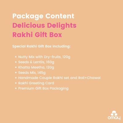 Omay Foods: Delicious Delights Bhai Bhabhi Rakhi Gift Box