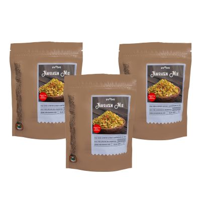 EVOLVE SNACKS: Vacuum Fried- Navratan Mix Namkeen - Pack of 3