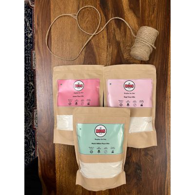 BCOS Foods: Multi Millet - Jowar & Ragi Flour Mix Combo - 500gm each