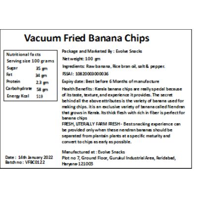EVOLVE SNACKS: Vacuum Fried Banana Chips Combo - Pack of 4