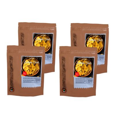EVOLVE SNACKS: Vacuum Fried Banana Chips Combo - Pack of 4