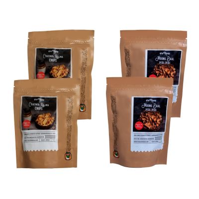 EVOLVE SNACKS: Chatpata Rajma Chips & Moong Daal Chips Combo