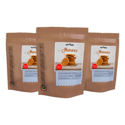 EVOLVE SNACKS: Vacuum Fried Murukku - Pack of 3