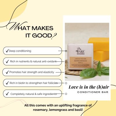 Bare Necessities: Love is in the Hair Conditioner Bar - 50gm