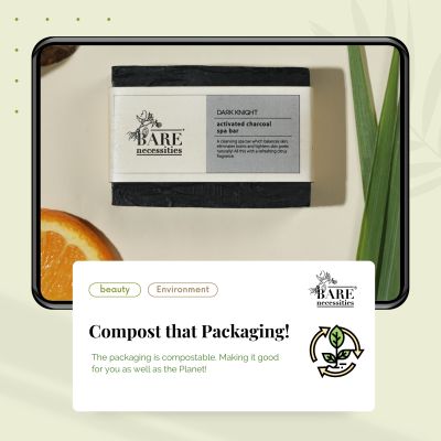 Bare Necessities: Dark Knight: Activated Charcoal Spa Bar - Pack of 2 (75gm each)