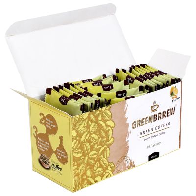 Greenbrrew: Instant Green Coffee - Lemon - 20 Sachets