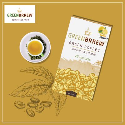 Greenbrrew: Instant Green Coffee - Lemon - 20 Sachets
