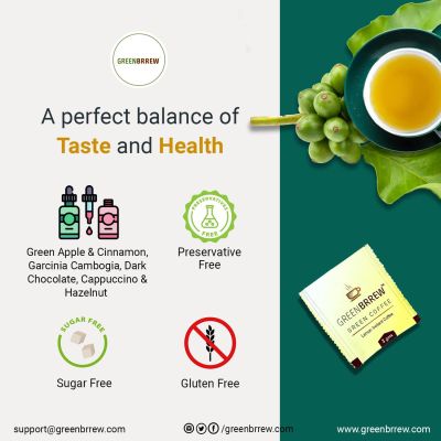 Greenbrrew: Instant Green Coffee - Lemon - 20 Sachets