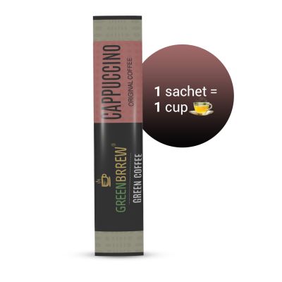 Greenbrrew: Instant Green Coffee - Cappuccino - 20 Sachets