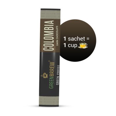 Greenbrrew: Instant Green Coffee - Dark Chocolate - 20 Sachets