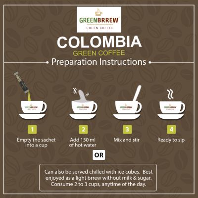 Greenbrrew: Instant Green Coffee - Dark Chocolate - 20 Sachets