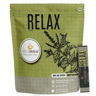 Greenbrrew: Instant Green Coffee - Tulsi - 20 Sachets