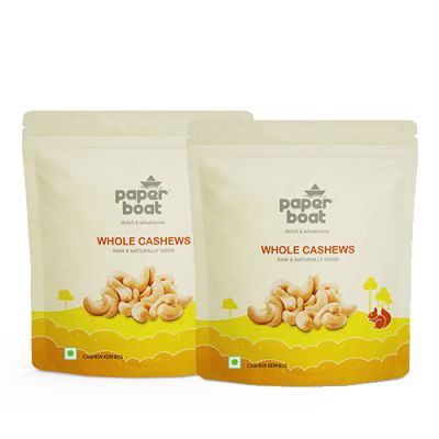 Paper Boat: Natural & Premium Whole Cashews - Pack of 2 (500gm each)