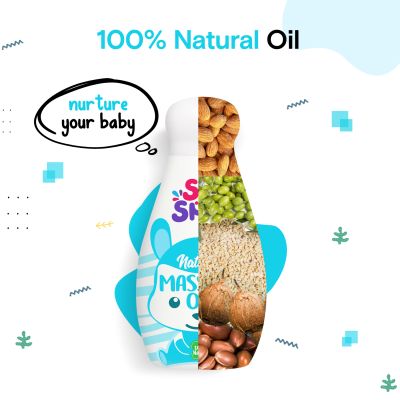 Shishu: 100% Natural Soothing Baby Masaage oil with Velvet Flower Extract - 200 ml