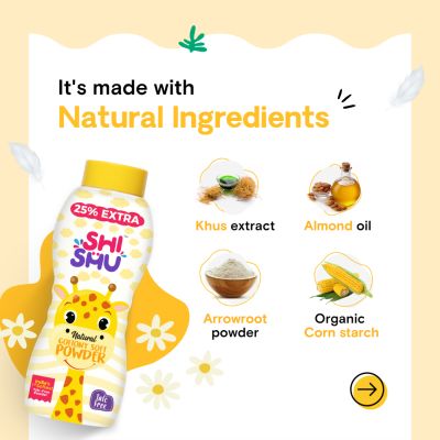 Shishu: Cottony Soft Talc Free Baby Powder - 250 gm