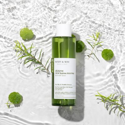 Mary&May: Vegan Cica Tea Tree AHA PHA Toner - 200ml