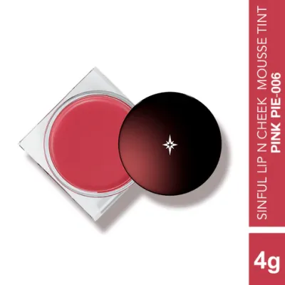 Colorbar: Sinful Lip N Cheek Mousse Tint Pink Pie 006 - 4gm